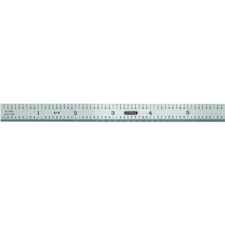 GENERAL TOOLS Precision Measuring Ruler with Graduations, SAE Graduation, Stainless Steel, 1532 in W 616